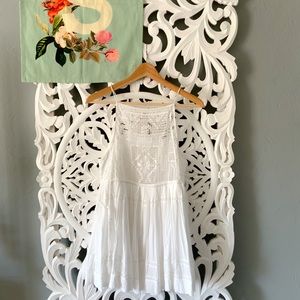Free People | crochet Emily white dress size S